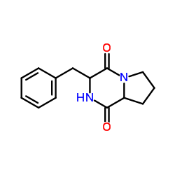 环(D-苯丙氨酸-L-脯氨酸)结构式