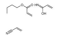 2-丙烯酸丁酯与2-丙烯酰胺和2-丙烯腈的聚合物结构式