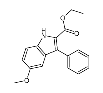 5-methoxy-3-phenyl-1H-indole-2-carboxylic acid ethyl ester Structure