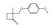 2-[(4-methoxyphenyl)methyl]-2-methylcyclobutanone结构式