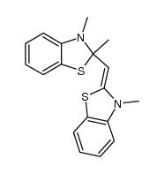 2,3-Dimethyl-2-[(3-methyl-2,3-dihydro-2-benzothiazolyliden)methyl]-2,3-dihydrobenzothiazol结构式