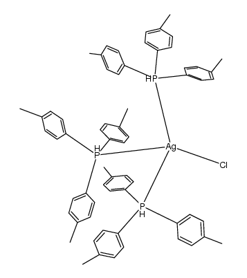 [AgCl(tri(p-tolyl)phosphine)3] Structure