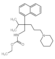 Carbamic acid,[2-isopropyl-2-(1-naphthyl)-5-piperidinopentyl]-, ethyl ester (8CI)结构式