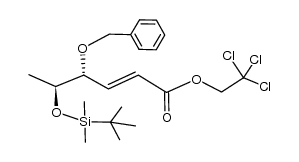 2,2,2-trichloroethyl (4R,5S)-4-benzyloxy-5-tert-butyldimethylsilyloxy-2(E)-hexenoate结构式