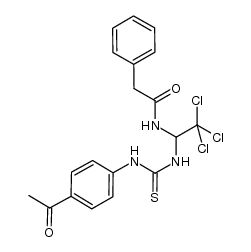 N-(1-(3-(4-acetylphenyl)thioureido)-2,2,2-trichloroethyl)-2-phenylacetamide结构式