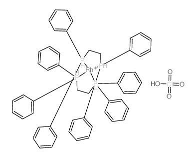 Rhodium(1+), bis[1,1'-(1,2-ethanediyl)bis[1,1-diphenylphosphine-κP]]-, (SP-4-1)-, perchlorate (1:1) Structure