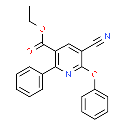 Ethyl 5-cyano-6-phenoxy-2-phenylnicotinate Structure