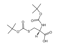 N,S-Bis-tert-butoxycarbonyl-L-cysteine Structure