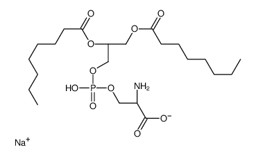1,2-二辛酰基-sn-甘油-3-磷酸-L-丝氨酸(钠盐)结构式