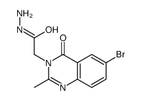 2-(6-bromo-2-methyl-4-oxoquinazolin-3-yl)acetohydrazide结构式