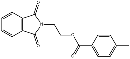 Benzoic acid, 4-methyl-, 2-(1,3-dihydro-1,3-dioxo-2H-isoindol-2-yl)ethyl ester结构式