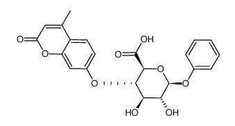 phenyl 4-methylumbelliferyl-β-D-glucopyranosiduronic acid Structure