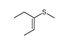 (E)-3-methylsulfanyl-pent-2-ene结构式