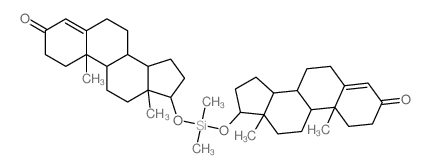 17-[(10,13-dimethyl-3-oxo-1,2,6,7,8,9,11,12,14,15,16,17-dodecahydrocyclopenta[a]phenanthren-17-yl)oxy-dimethyl-silyl]oxy-10,13-dimethyl-1,2,6,7,8,9,11,12,14,15,16,17-dodecahydrocyclopenta[a]phenanthre Structure