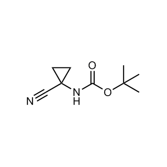 (1-氰基环丙基)氨基甲酸叔丁酯结构式
