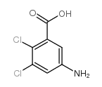 5-氨基-2,3-二氯苯甲酸结构式
