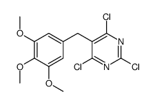 2,4,6-trichloro-5-[(3,4,5-trimethoxyphenyl)methyl]pyrimidine Structure