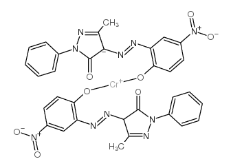 2,4-Dihydro-4-[(2-hydroxy-5-nitrophenyl)azo]-5-methyl-2-phenyl-3H-pyrazol-3-one chromium complex Structure