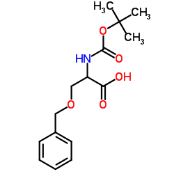 N-Boc-O-苄基-DL-丝氨酸结构式