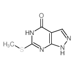 3-methylsulfanyl-2,4,8,9-tetrazabicyclo[4.3.0]nona-1,3,6-trien-5-one Structure