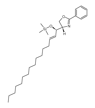 2-phenyl-4-(S)-[(1R,2E)-1-(trimethylsilanyl-oxy)hexadec-2-enyl]-1,3-oxazoline结构式