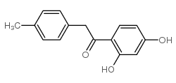 1-(2,4-二羟基苯基)-2-对甲苯乙酮结构式