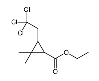 2,2-Dimethyl-3-(2,2,2-trichloroethyl)cyclopropanecarboxylic acid ethyl ester结构式