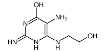 2,5-diamino-6-(2-hydroxyethylamino)-1H-pyrimidin-4-one Structure