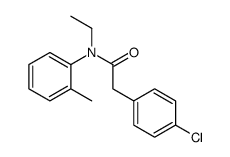 2-(4-chlorophenyl)-N-ethyl-N-(2-methylphenyl)acetamide结构式