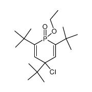 2,4,6-tri-tert-butyl-4-chloro-1-ethoxy-1,4-dihydro-phosphinine 1-oxide结构式