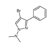 4-bromo-N,N-dimethyl-3-phenylpyrazol-1-amine结构式