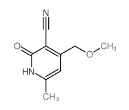 3-Pyridinecarbonitrile,1,2-dihydro-4-(methoxymethyl)-6-methyl-2-oxo- Structure