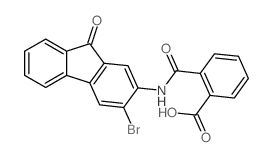 Benzoic acid,2-[[(3-bromo-9-oxo-9H-fluoren-2-yl)amino]carbonyl]- structure