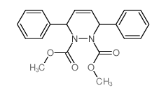 1,2-Pyridazinedicarboxylicacid, 3,6-dihydro-3,6-diphenyl-, 1,2-dimethyl ester结构式