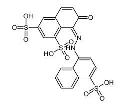 (8E)-7-oxo-8-[(4-sulfonaphthalen-1-yl)hydrazinylidene]naphthalene-1,3-disulfonic acid结构式