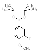 1,3,2-Dioxaborolane,2-(3-fluoro-4-methoxyphenyl)-4,4,5,5-tetramethyl- Structure