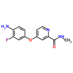 4-(4-氨基-3-氟苯氧基)-N-甲基吡啶-2-甲酰胺结构式
