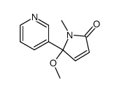 (R,S)-1-methyl-5-(3'-pyridyl)-5-methoxypyrrolin-2-one Structure