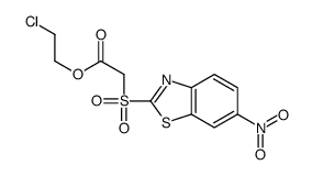 2-chloroethyl 2-[(6-nitro-1,3-benzothiazol-2-yl)sulfonyl]acetate Structure