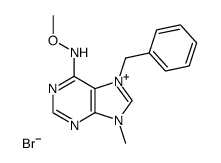 7-benzyl-N6-methoxy-9-methyladeninium bromide Structure