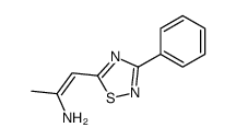 1-(3-phenyl-1,2,4-thiadiazol-5-yl)prop-1-en-2-amine结构式
