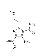 methyl 4-amino-5-carbamoyl-1-(2-ethoxyethyl)-1H-pyrazole-3-carboxylate Structure