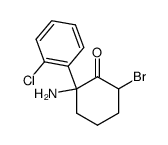 2-Bromo-6-amino-6-(2-chlorophenyl)cyclohexanone结构式