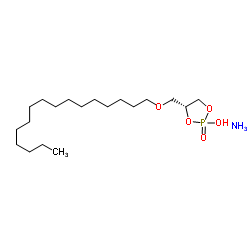 十六烷基-(2,3-环磷酸)溶血磷酯酸(铵盐)结构式