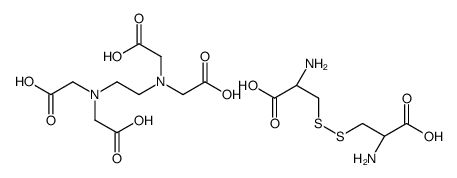 (2R)-2-amino-3-[(2-amino-2-carboxyethyl)disulfanyl]propanoic acid,2-[2-[bis(carboxymethyl)amino]ethyl-(carboxymethyl)amino]acetic acid结构式