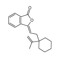 3-[2-(1-Isopropenyl-cyclohexyl)-eth-(Z)-ylidene]-3H-isobenzofuran-1-one结构式