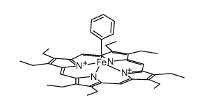(2,3,7,8,12,13,17,18-tetraethylporphyrinato)Fe(III)(C6H5) Structure
