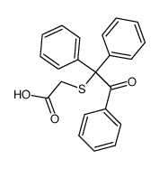 (2-oxo-1,1,2-triphenyl-ethylsulfanyl)-acetic acid Structure