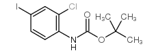 2-氯-4-碘苯基氨基甲酸叔丁酯结构式