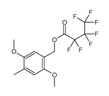 (2,5-dimethoxy-4-methylphenyl)methyl 2,2,3,3,4,4,4-heptafluorobutanoate结构式